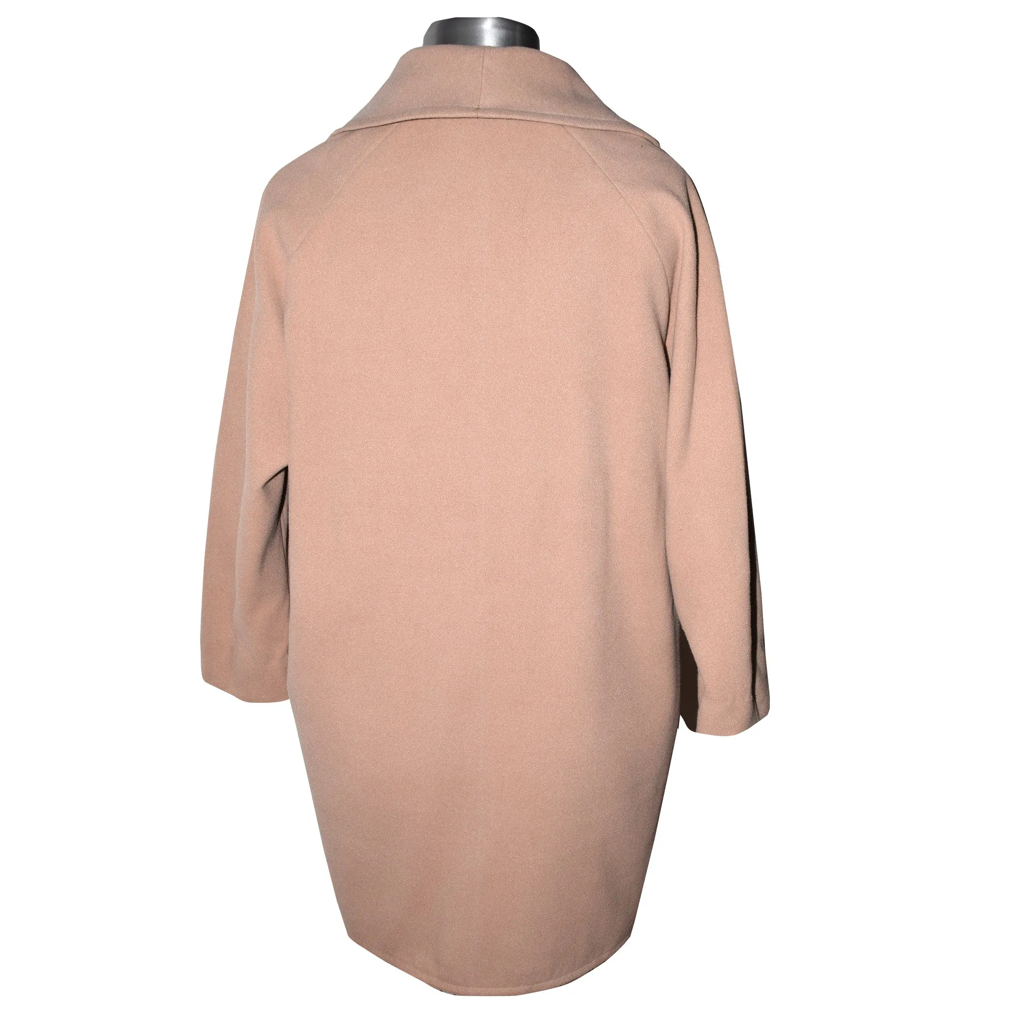 Luxurious Camelhair Blend Wrap Coat with Tie