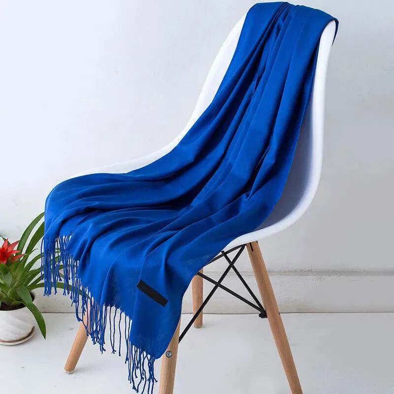 Luxurious Cashmere Scarf with Fringe Detail