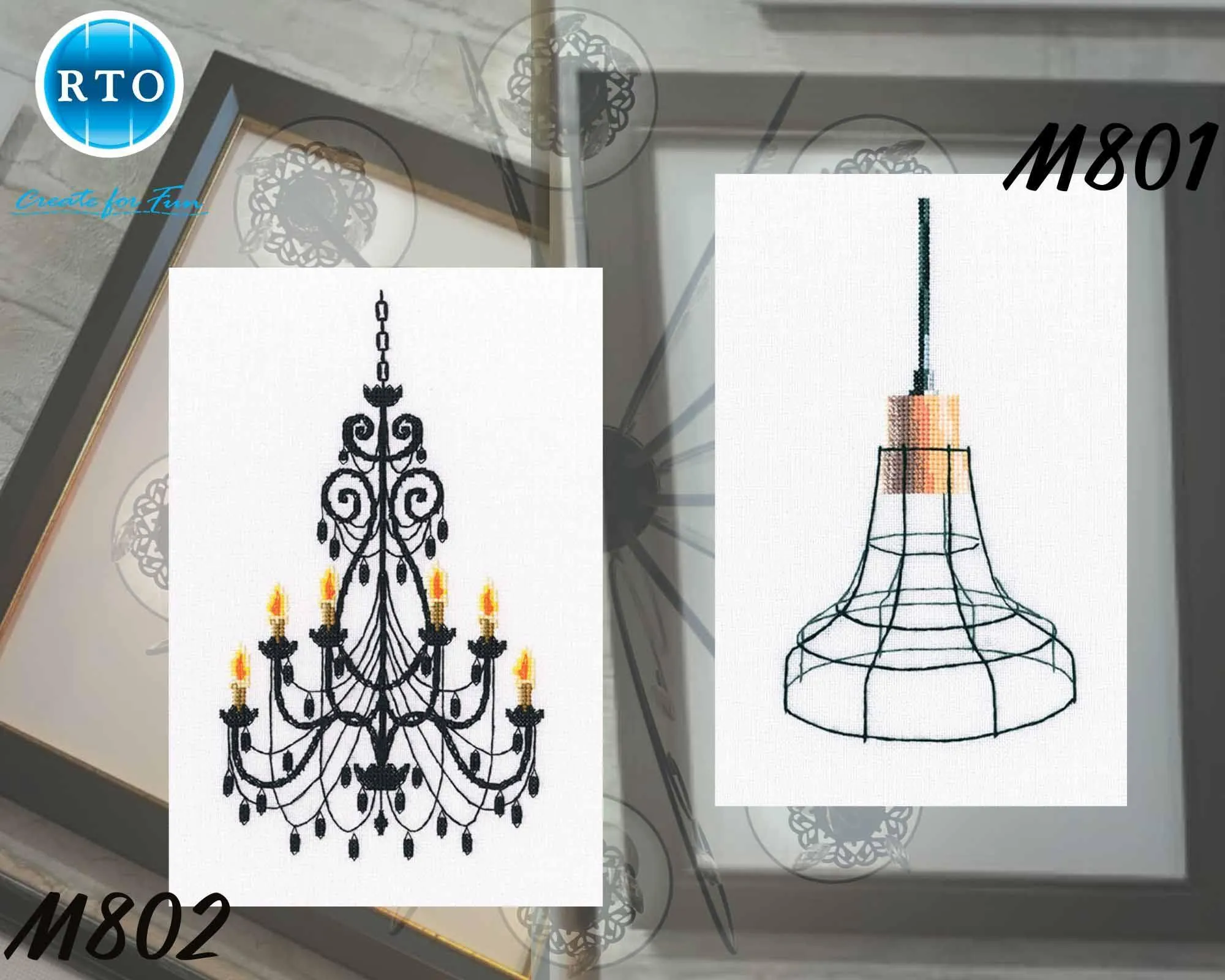 Luxurious chandelier M802 Counted Cross Stitch Kit