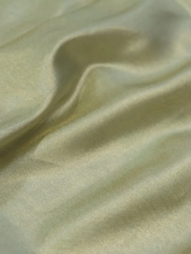 Luxurious Golden Plain Soft Tissue Katan Silk Fabric