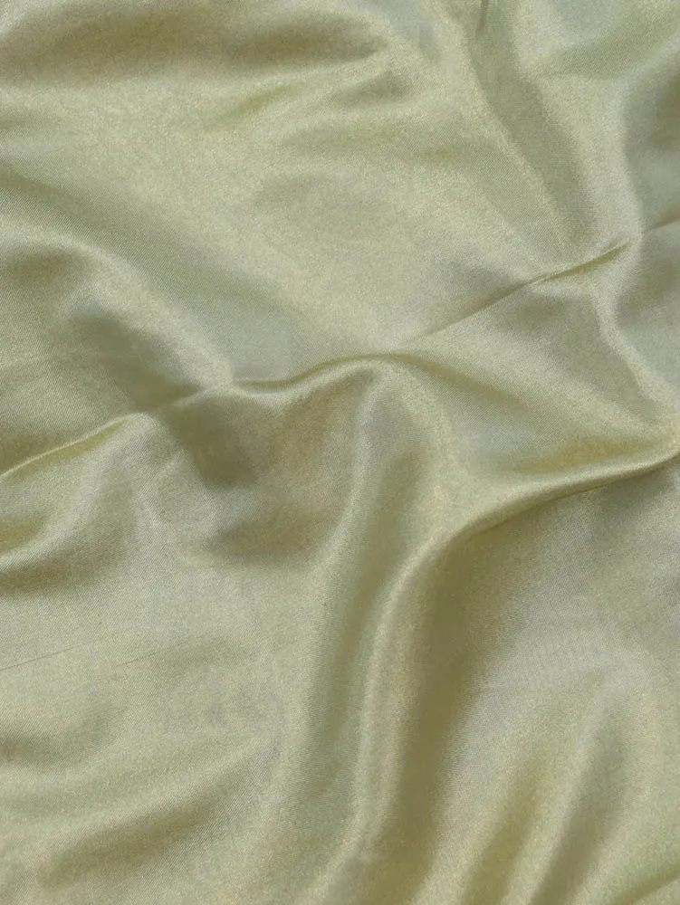 Luxurious Golden Plain Soft Tissue Katan Silk Fabric