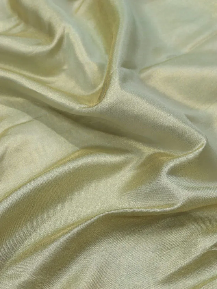 Luxurious Golden Plain Soft Tissue Katan Silk Fabric