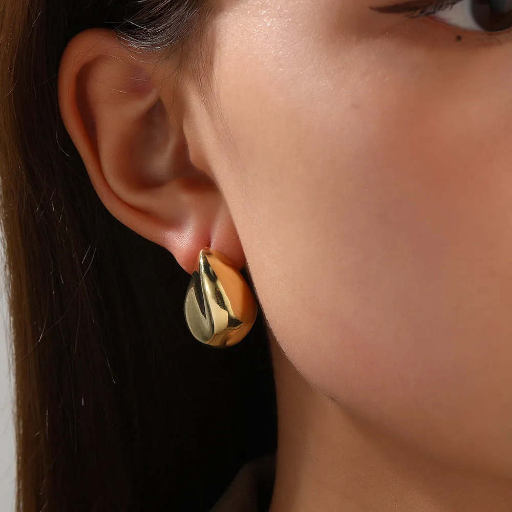 Luxurious Irregular Irregular Copper Drop Earrings