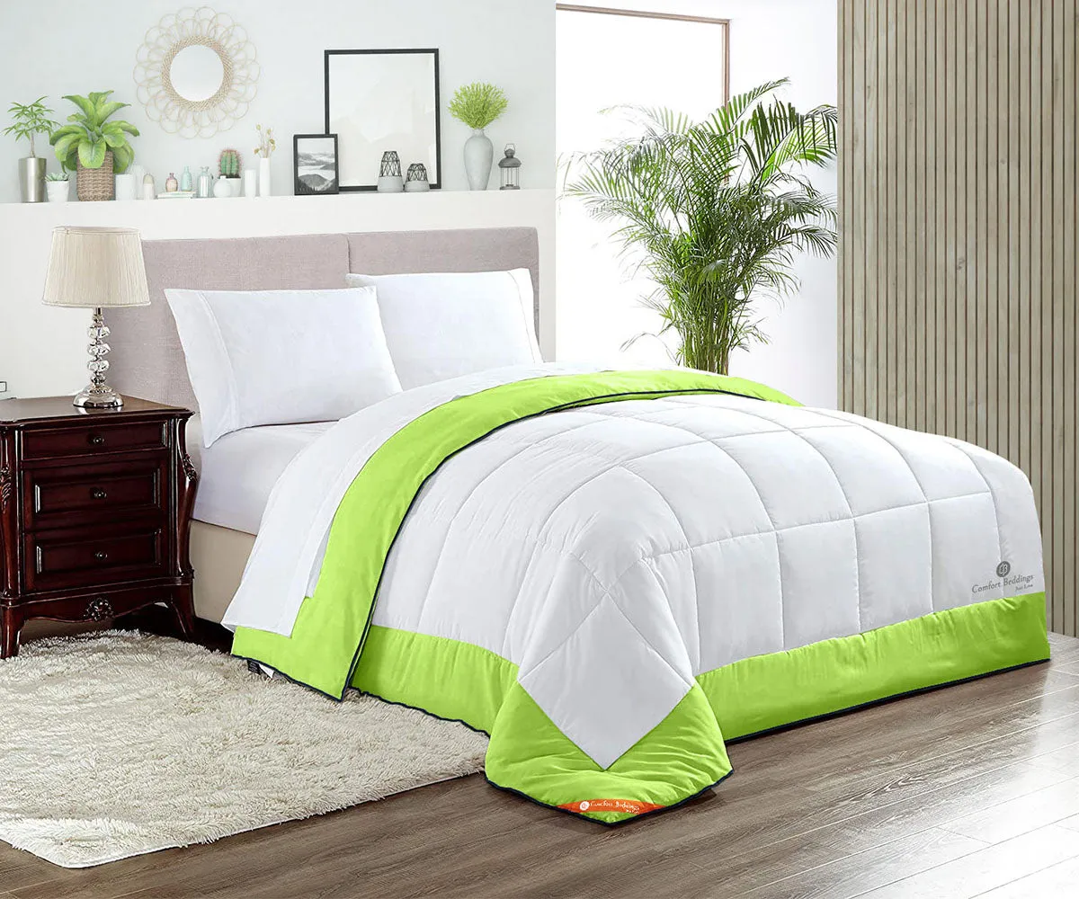 Luxurious Parrot Green Dual Tone Comforter Set