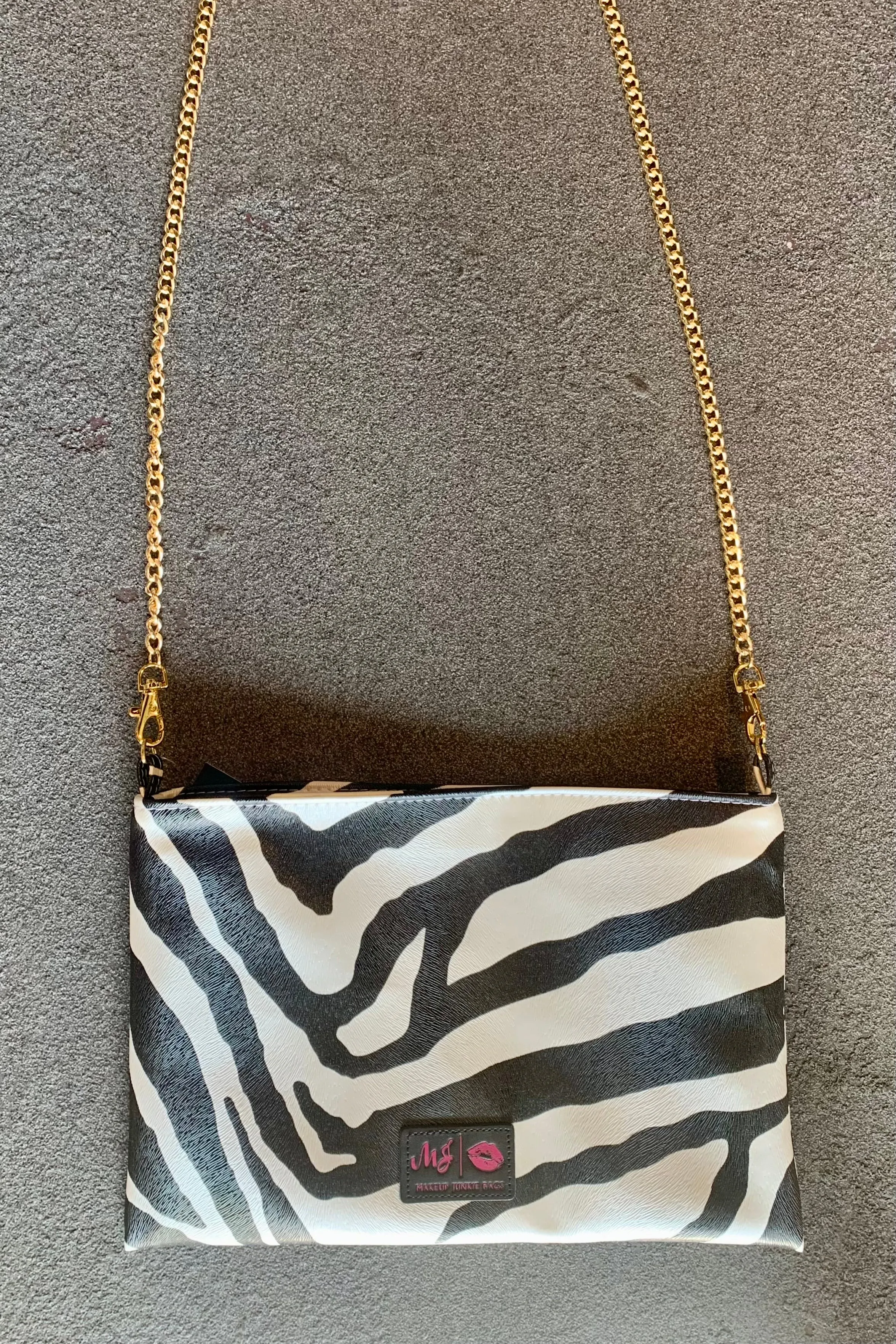 Makeup Junkie Zebra Crossbody