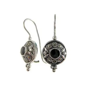 Marcasite and Black Onyx Earrings