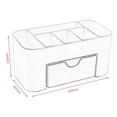 Mini Makeup Storage Box - Desk Organizer