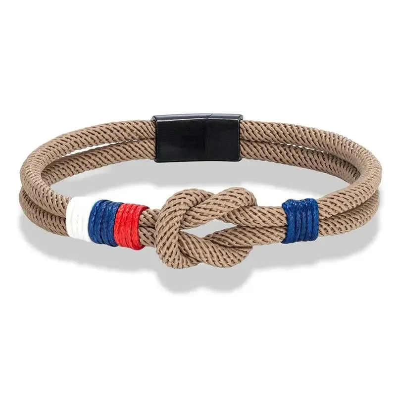 Minimalist Nautical Knot Bracelet - Cross & Crown