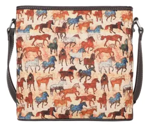 Montana West Horse Collection Canvas Crossbody