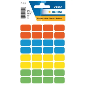 Multi-purpose Labels 12 x 19mm Assorted Colours (3631)