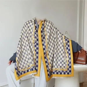 **NEW** Luxurious Gold-n-Blue Pashmina Shawl