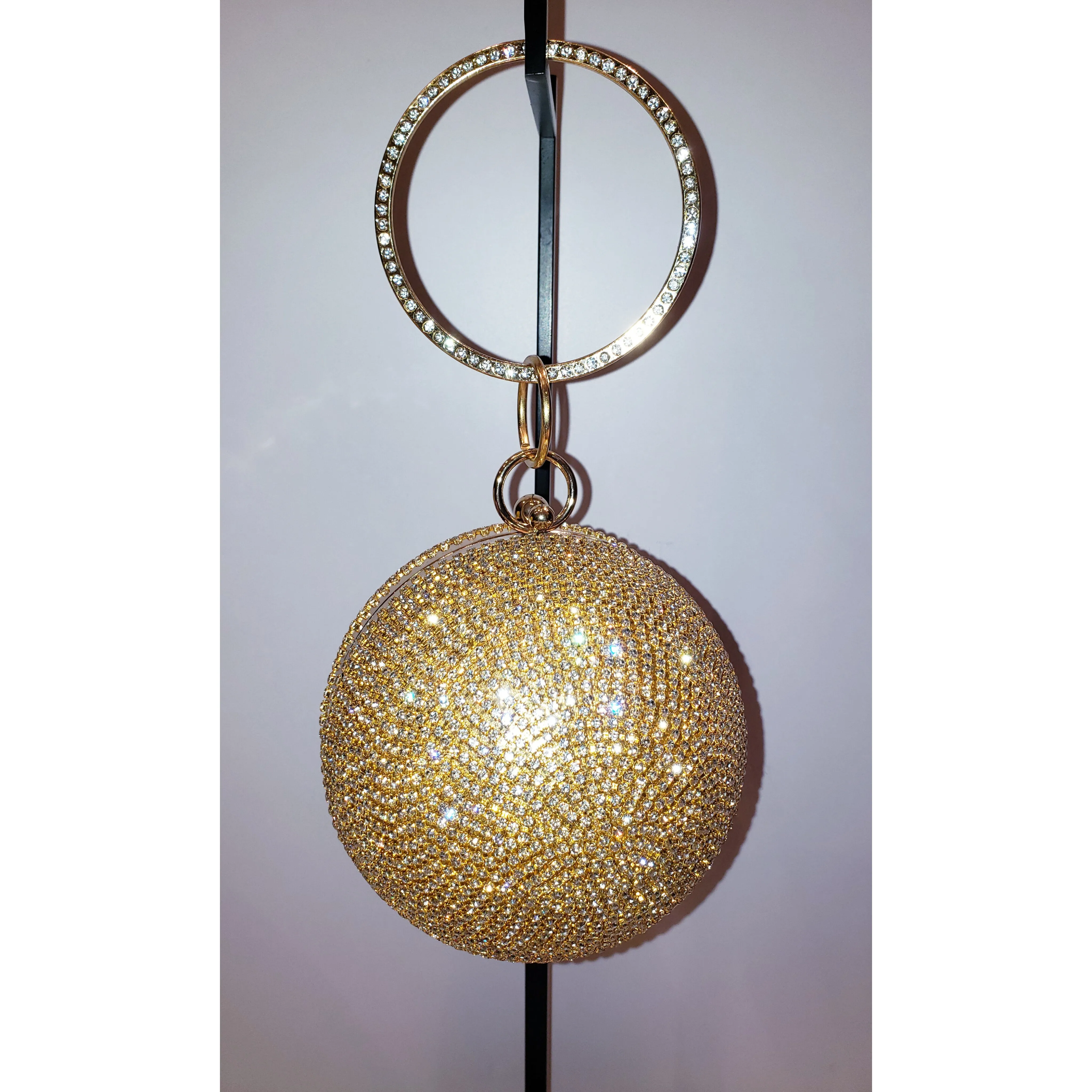 NYC Nights Ball Clutch - Gold