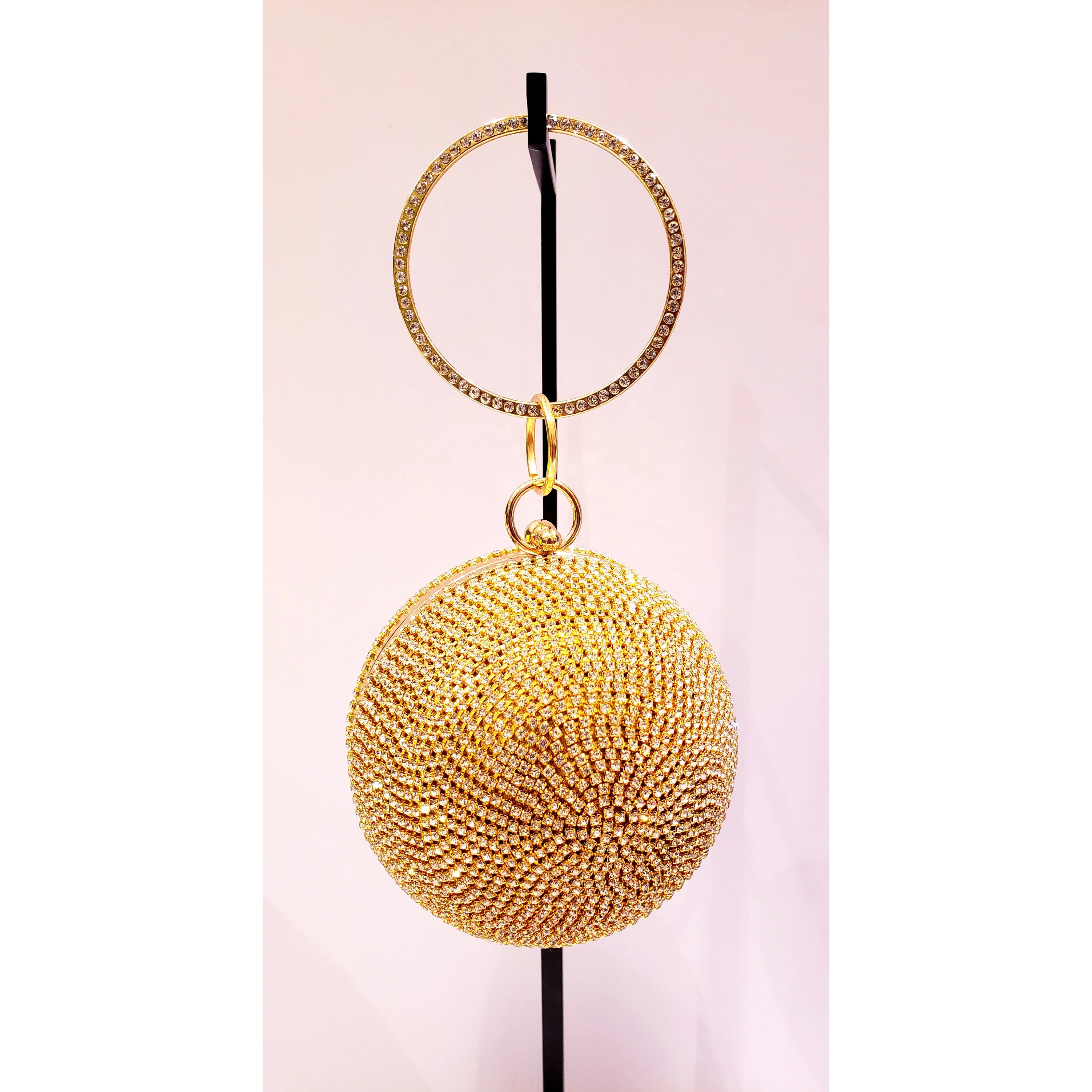 NYC Nights Ball Clutch - Gold