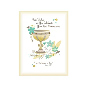 Ornate Chalice First Communion Card