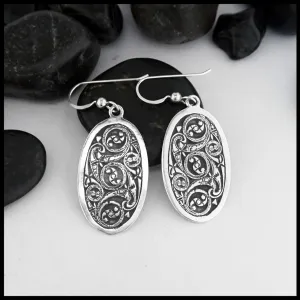 Ornate Oval Celtic Earrings