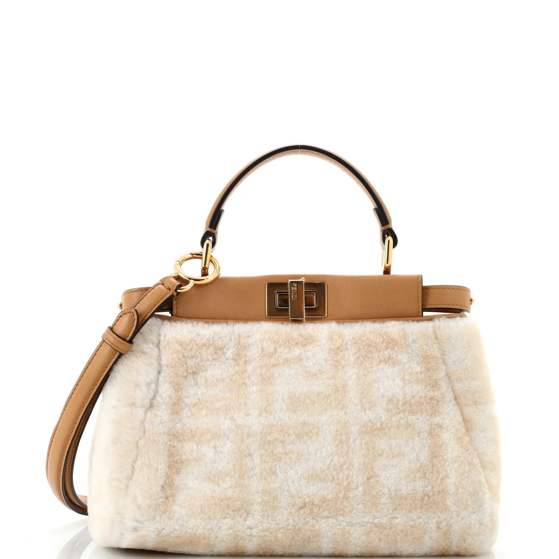 Peekaboo Bag Zucca Shearling Mini