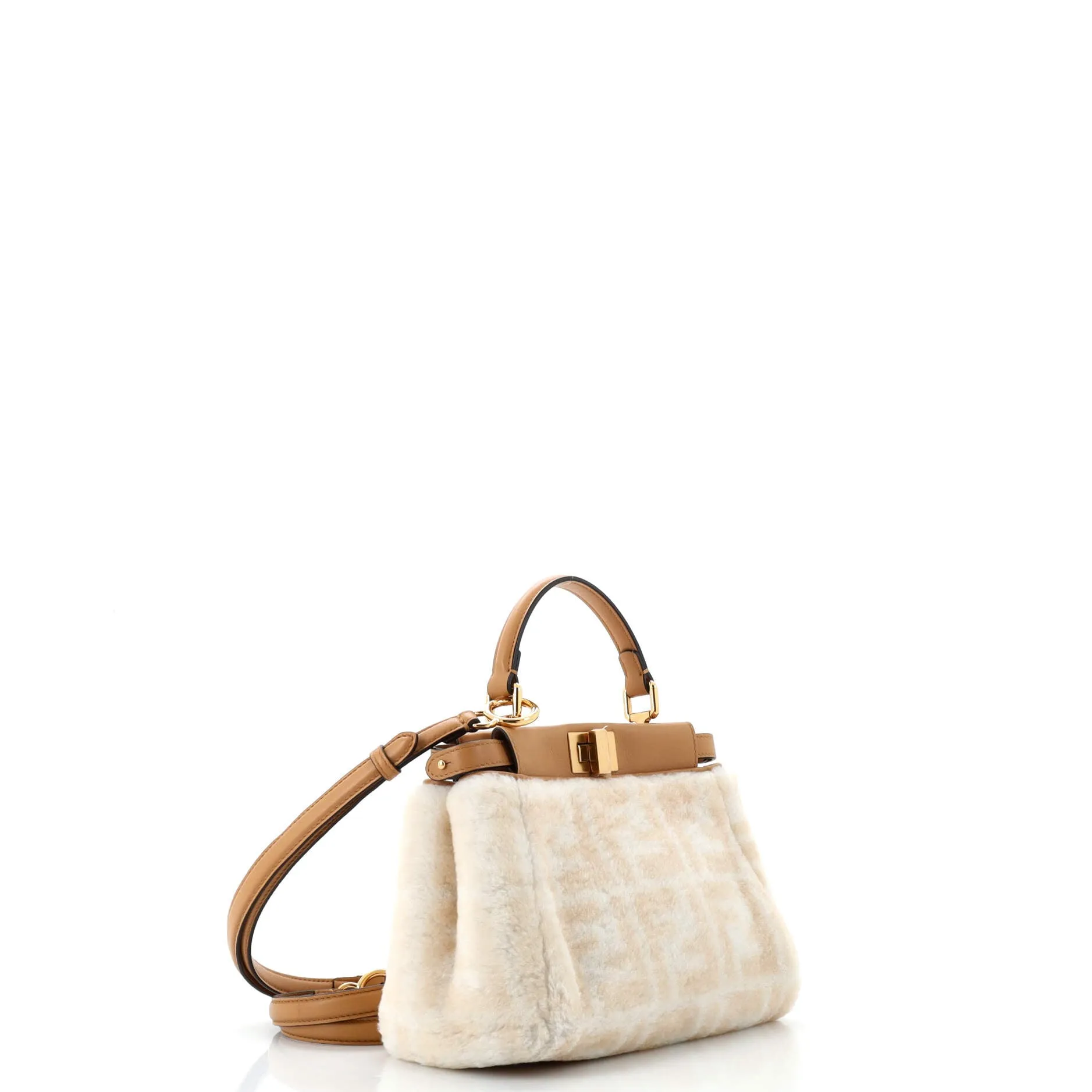 Peekaboo Bag Zucca Shearling Mini