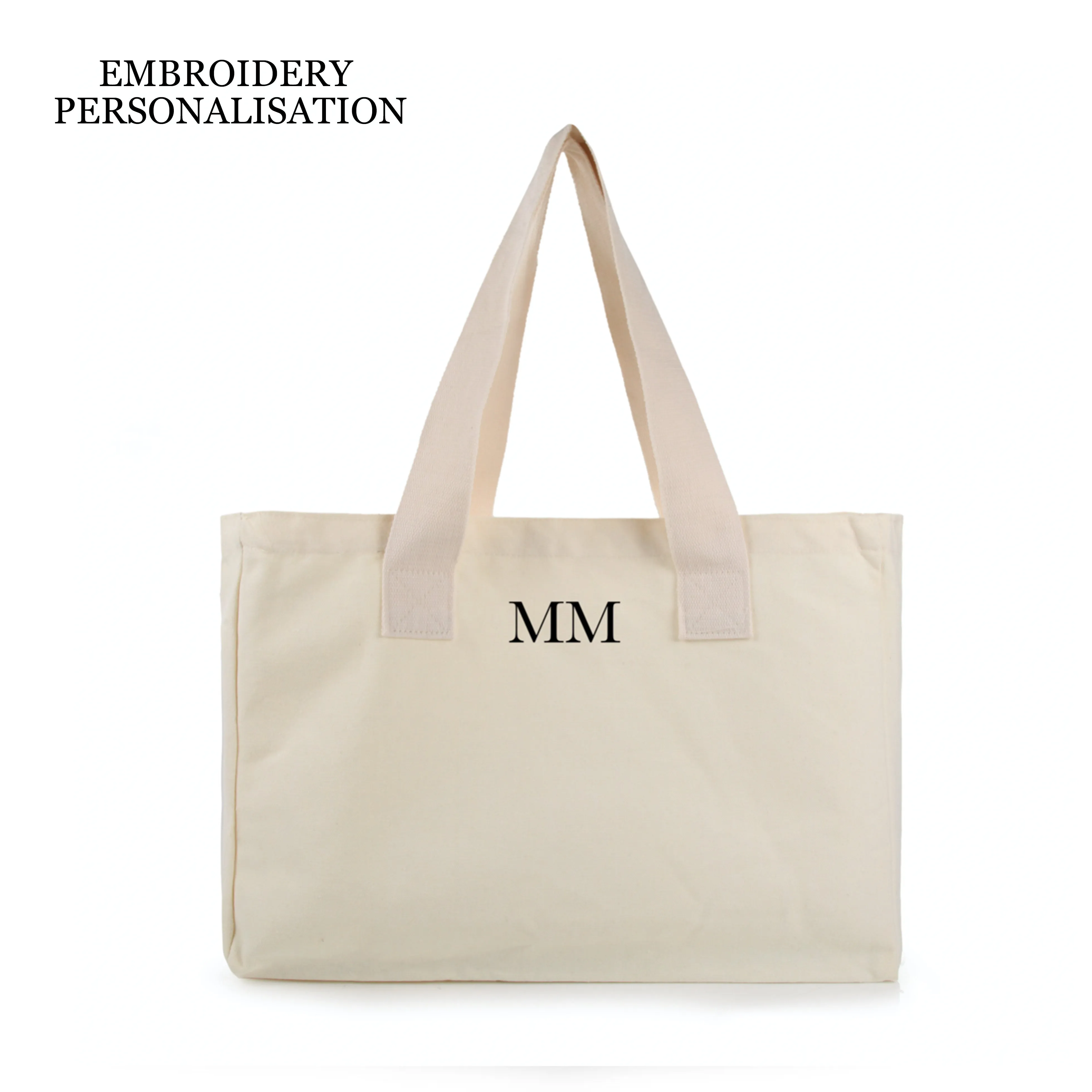 Personalised Canvas Shopper Bag - Natural