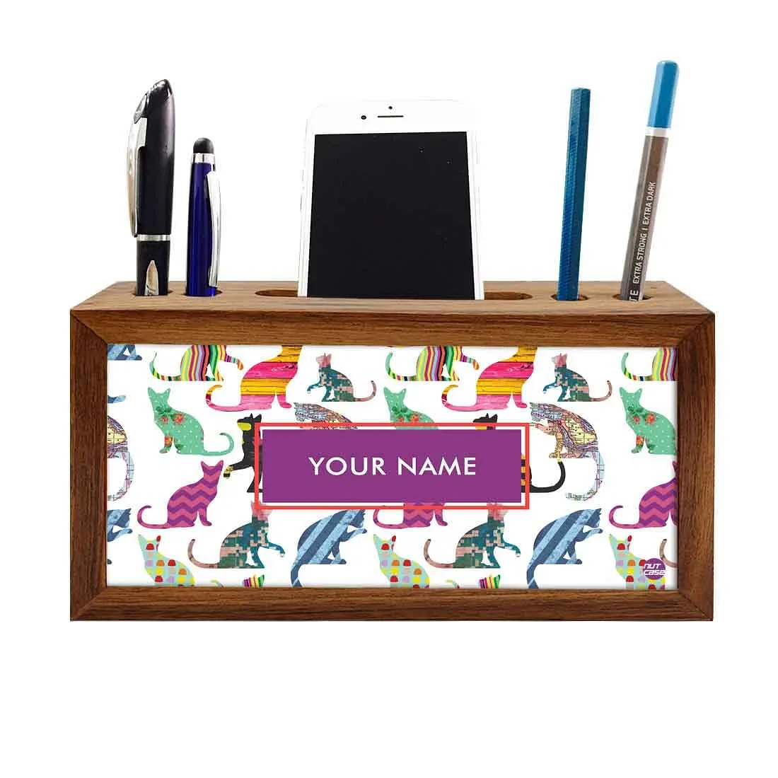 personalised desk organizer - Colorful Cat