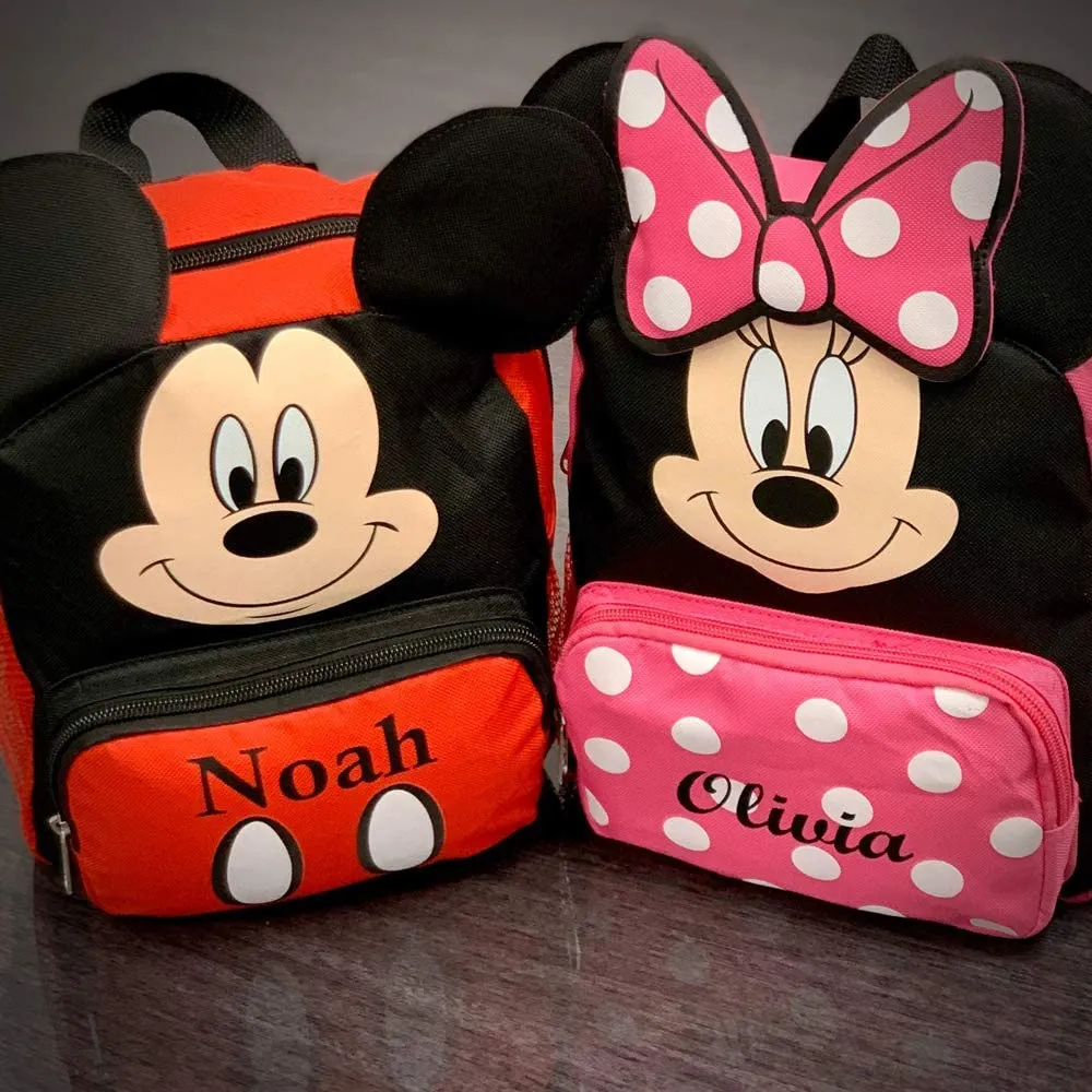 Personalized Mickey Mouse 10 Inch Mini Backpack with 3D Ears