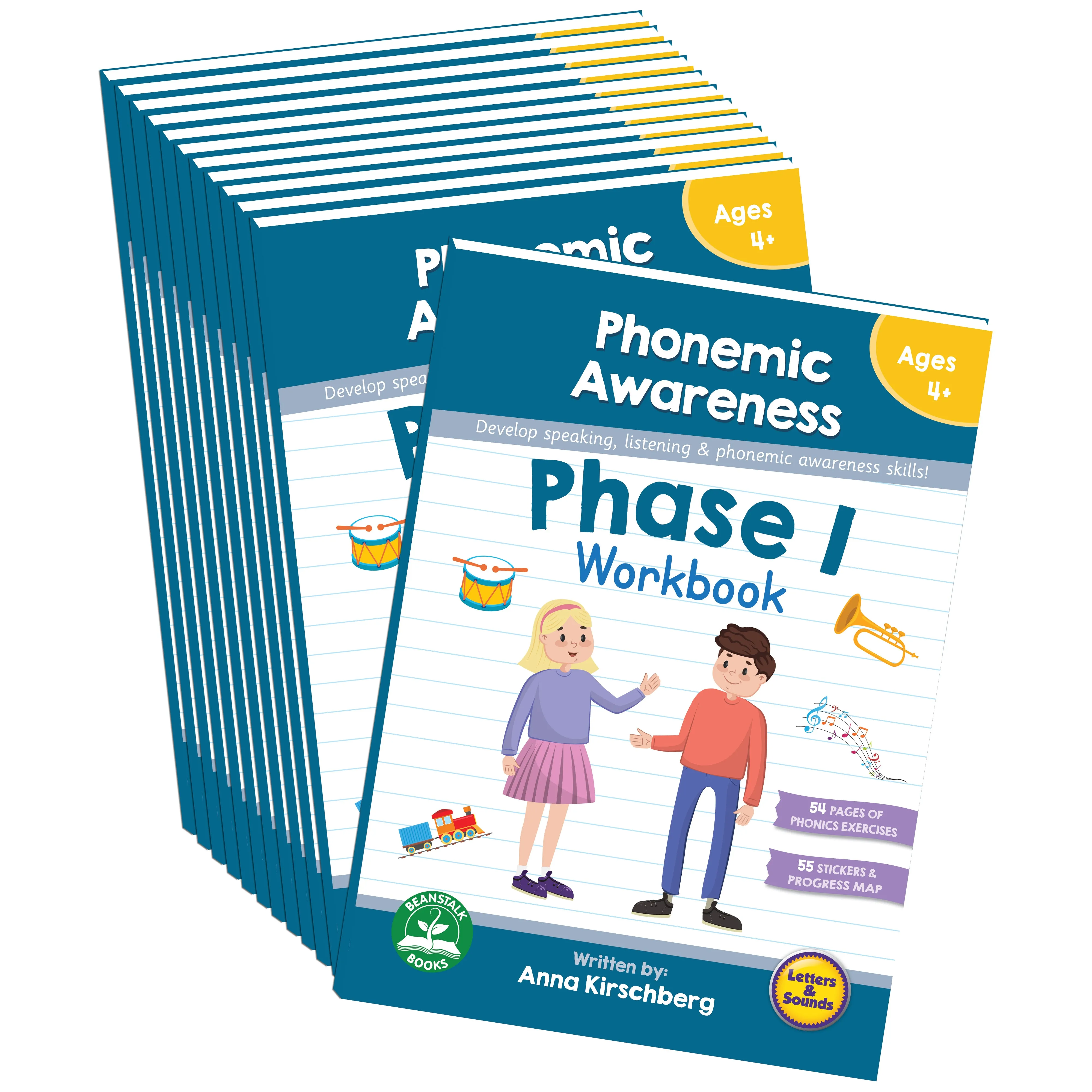 Phase 1 Phonemic Awareness Workbook - 12 Pack