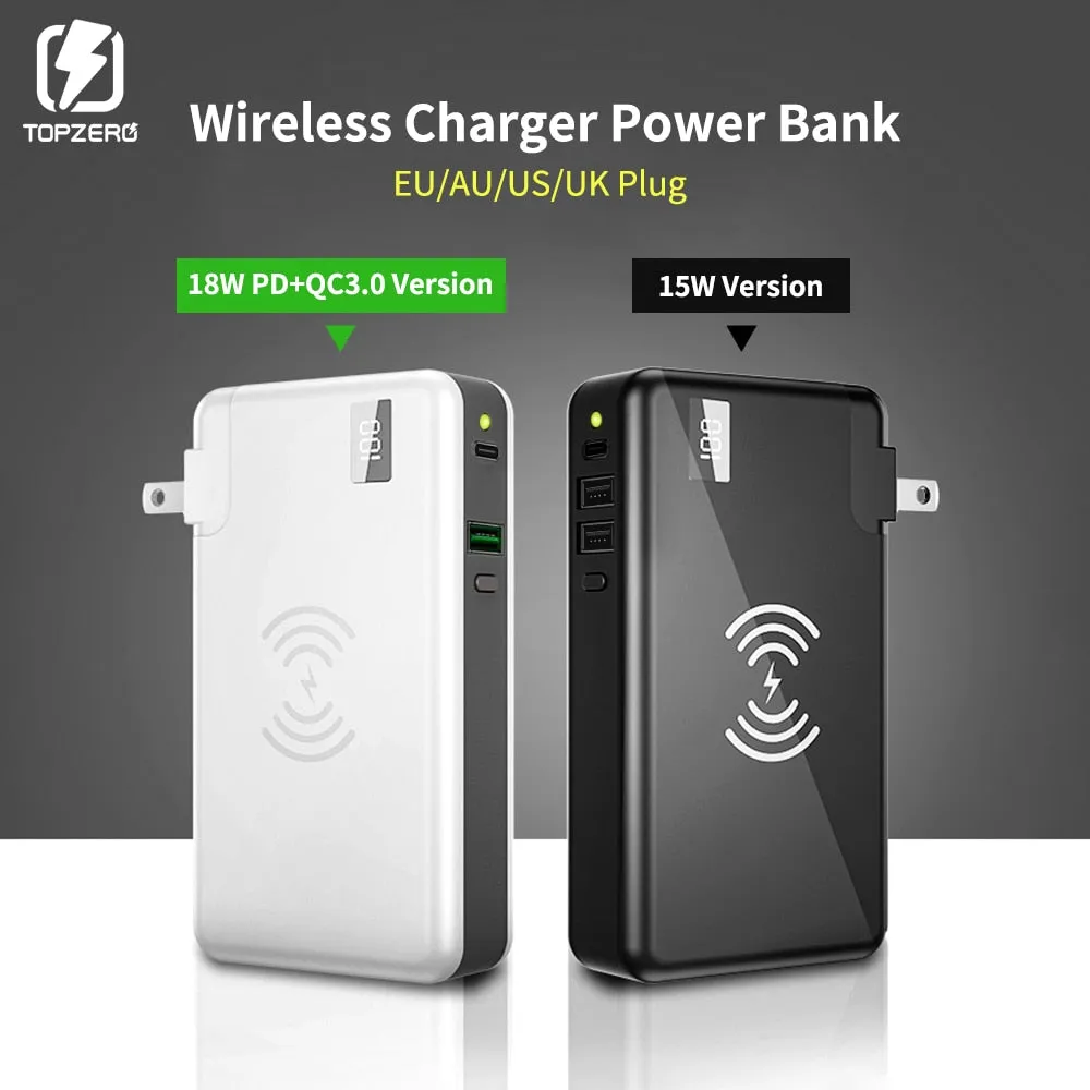 PowerPad - 3 In 1 Wall Charger and Wireless Power Bank Station