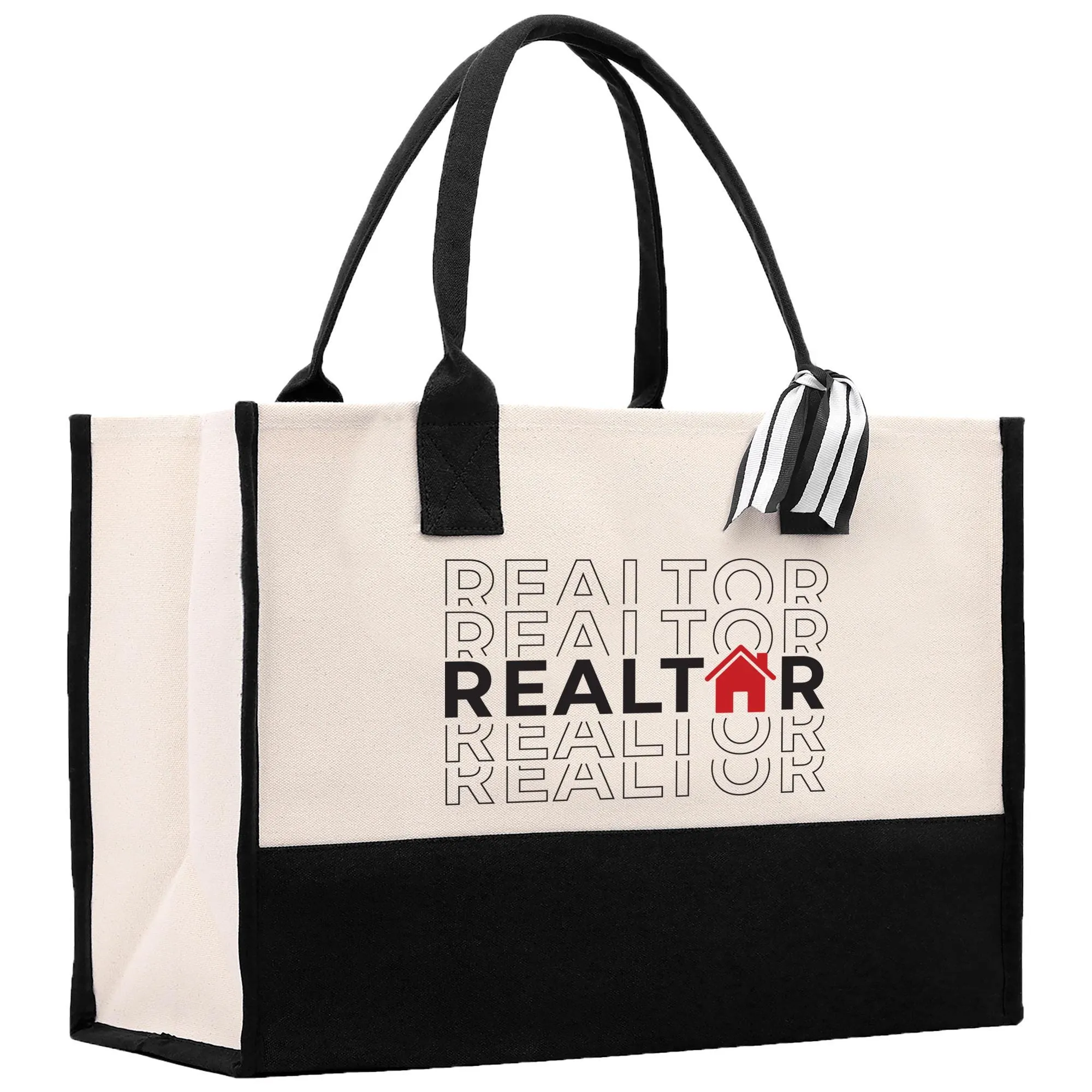 Realtor Cotton Canvas Tote Bag Real Estate Agent Gift Bulk Realtor Swag Bag (RET1018)