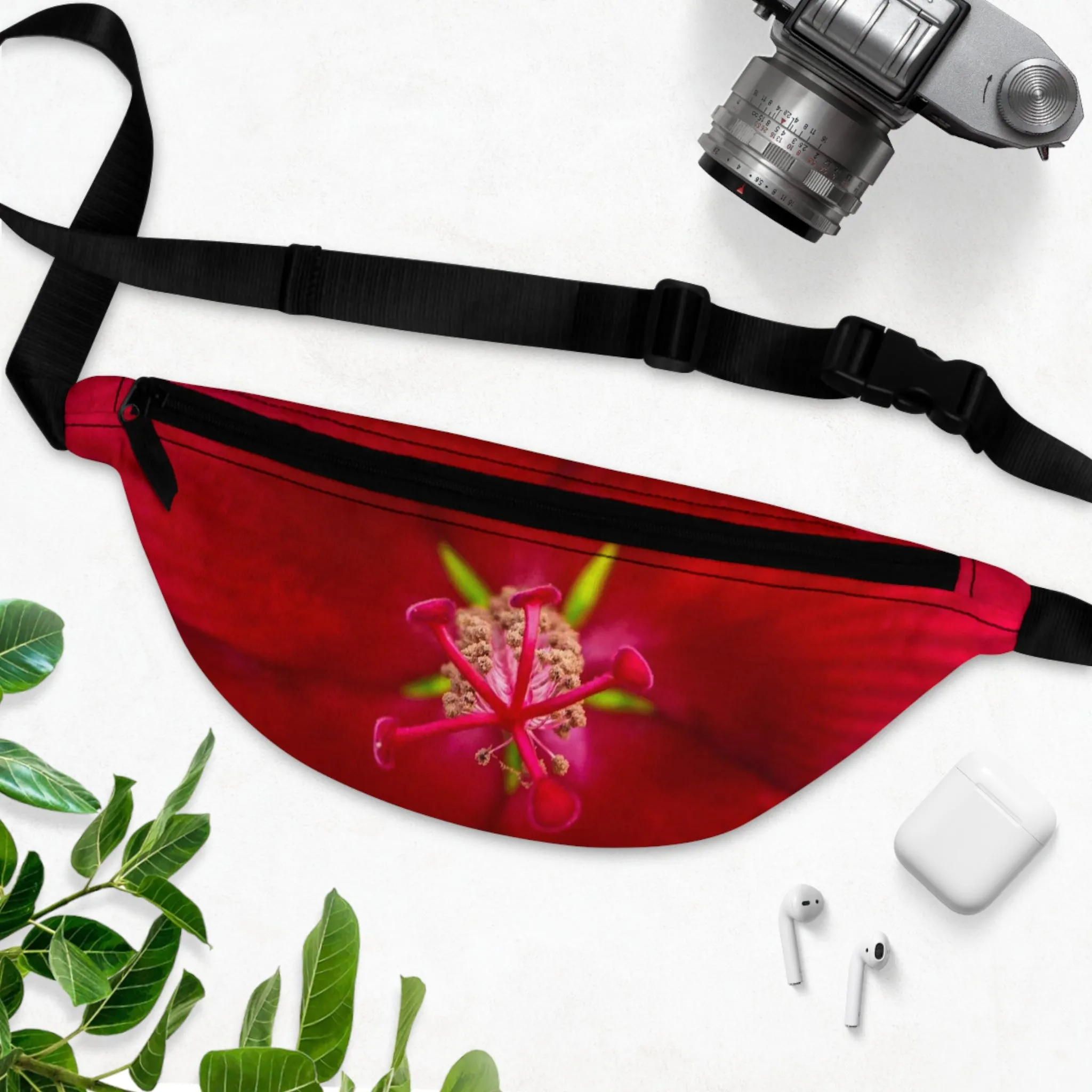 Red Orchid Floral Crossbody Bag| Unique Crossbody Bag|Designer Bag| Lightweight Bag with Adjustable Straps|Accessories|Gifts|Great for Fall|