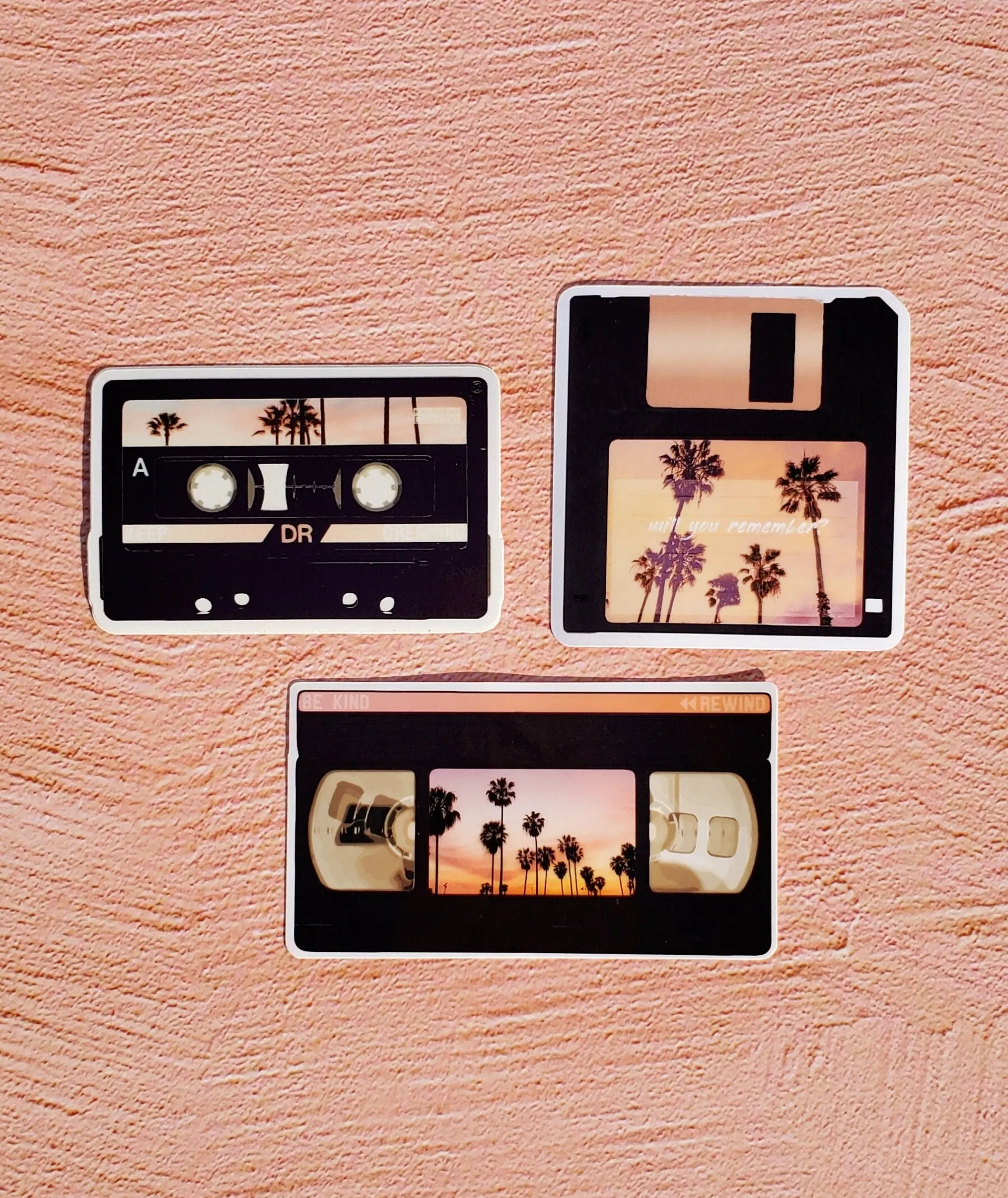 Retro Lofi Vinyl Sticker 3 Pack