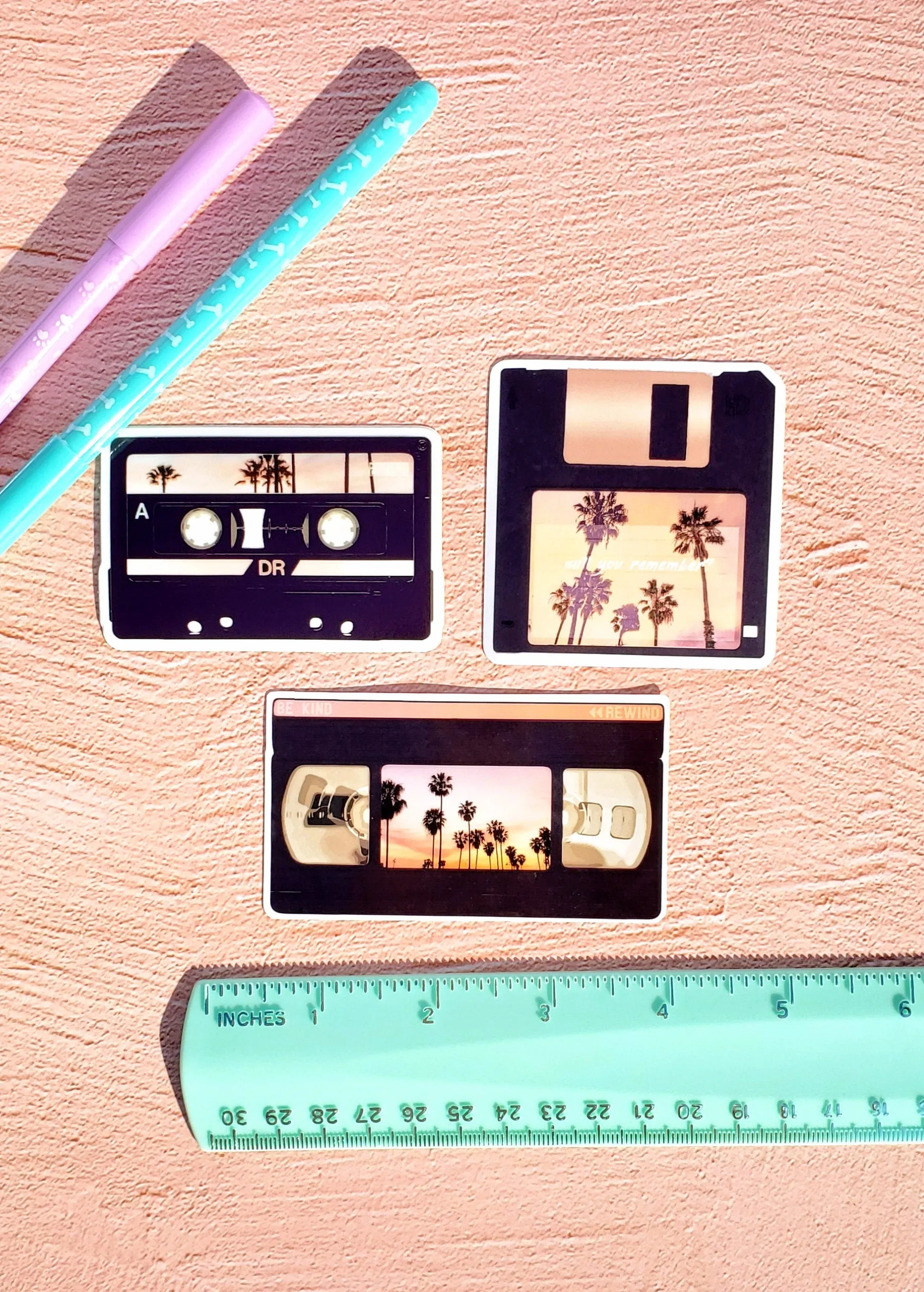 Retro Lofi Vinyl Sticker 3 Pack