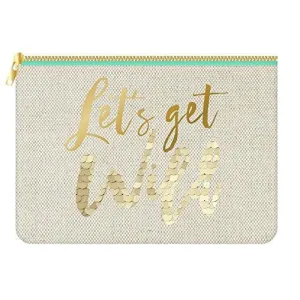 Sequin Let's Get Wild Cosmetic Bag