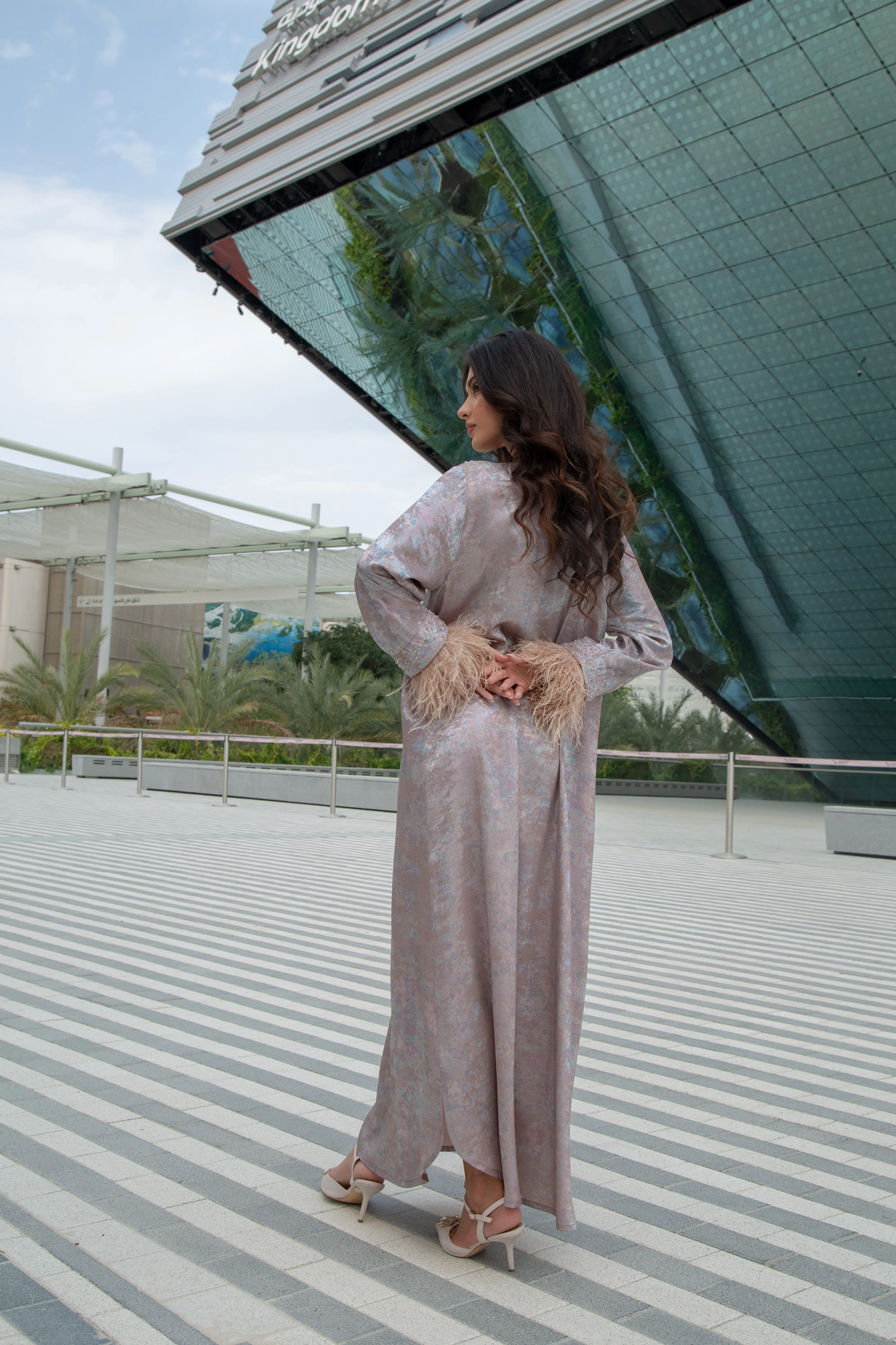 Shiny Blush Kaftan