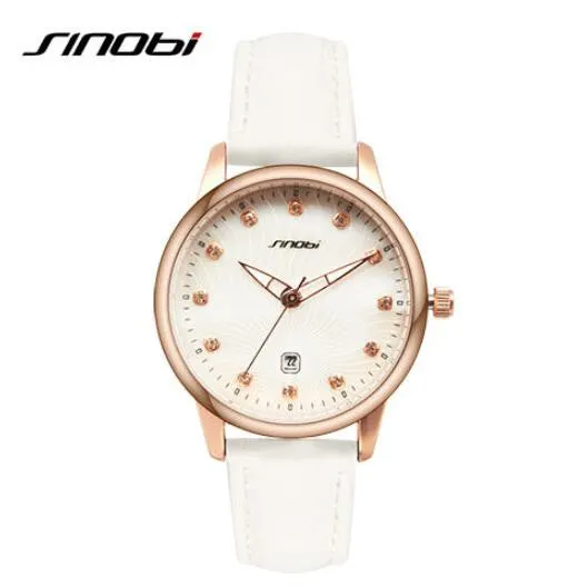 Sinobi Luxury Diamond Fashion Ladies Automatic Date Watch