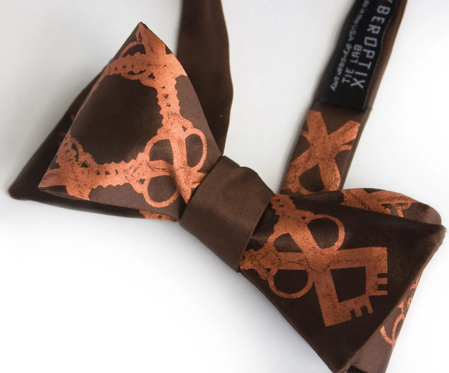 Skeleton Keys Bow Tie. Argyle Print Bowtie