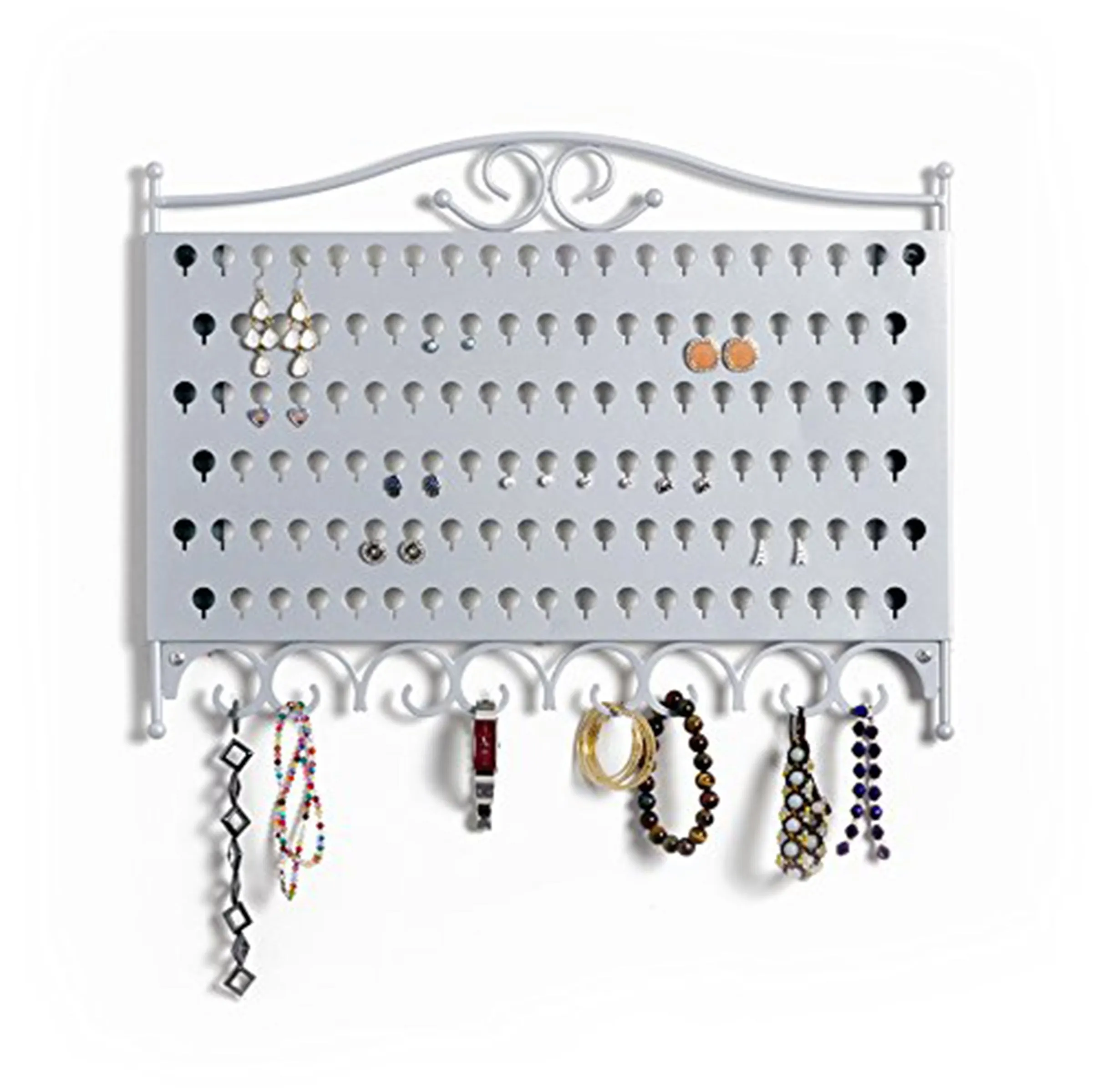 Slim Wall-Mounted Jewelry & Earring Organizer