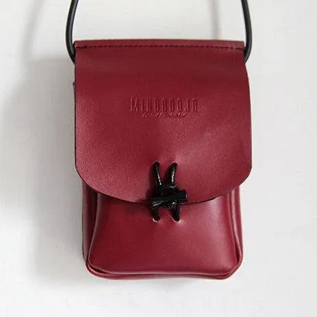 Small Red Crossbody Bag Small Crossbody Bag Red Leather Cell Phone Crossbody Bag