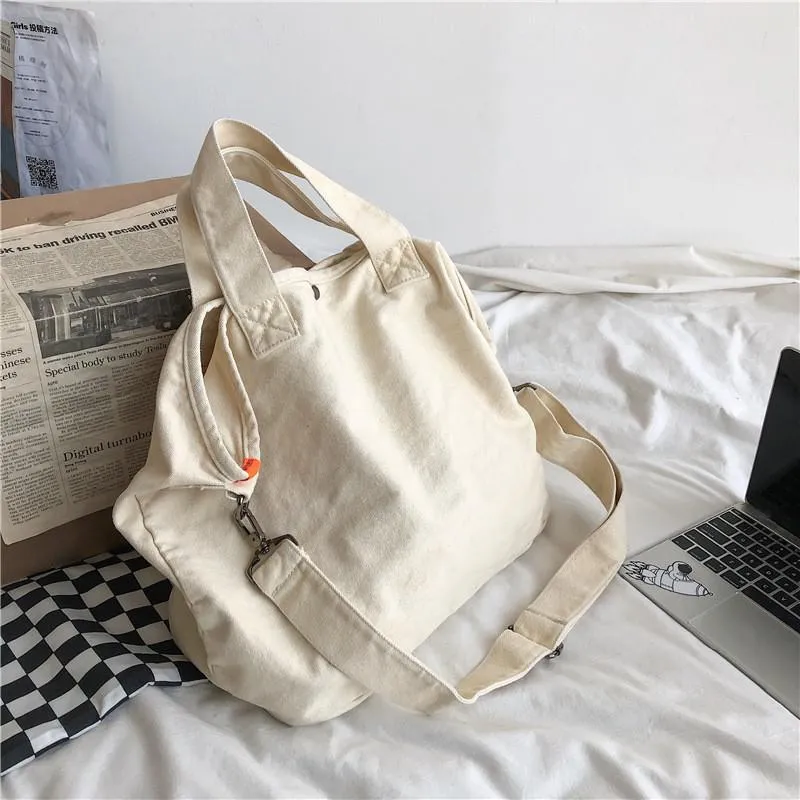 Solid Color Fashion Women's Bag Large Capacity Shoulder Bags Trendy Designer Handbags Outdoor Leisure Canvas Travel Bags 2021