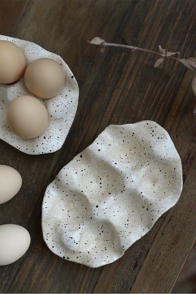 Speckled Organic Shaped Egg Tray