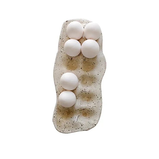 Speckled Organic Shaped Egg Tray