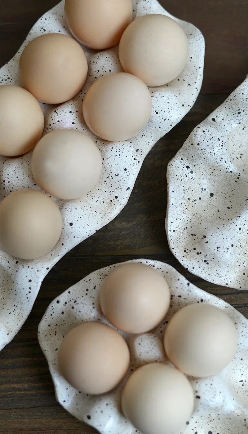 Speckled Organic Shaped Egg Tray