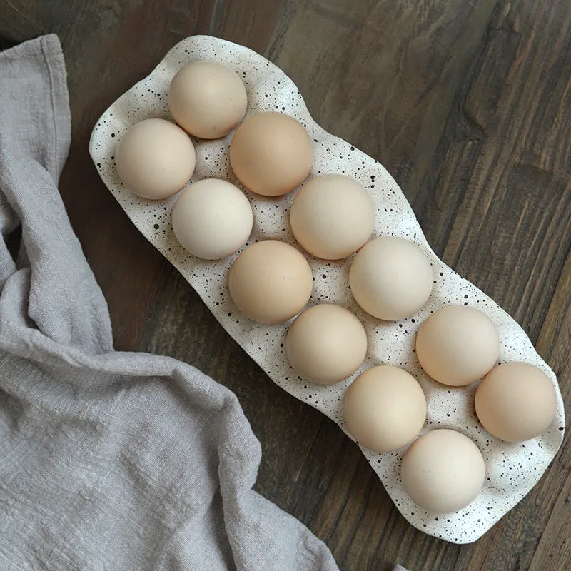 Speckled Organic Shaped Egg Tray