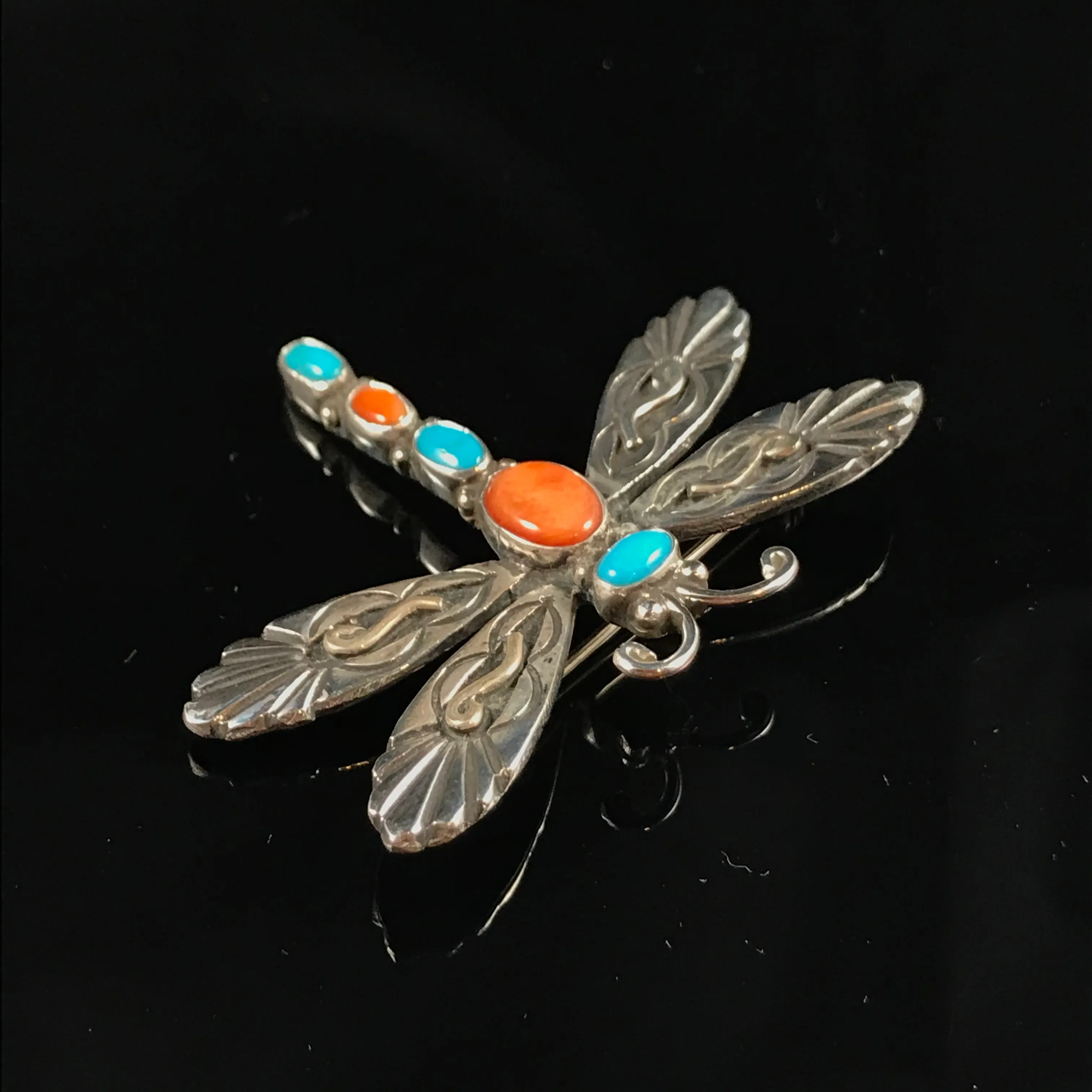 Sterling Silver Dragonfly Brooch