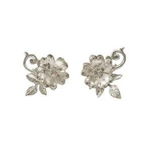 Sterling Silver Studs - "Ornate Rose"