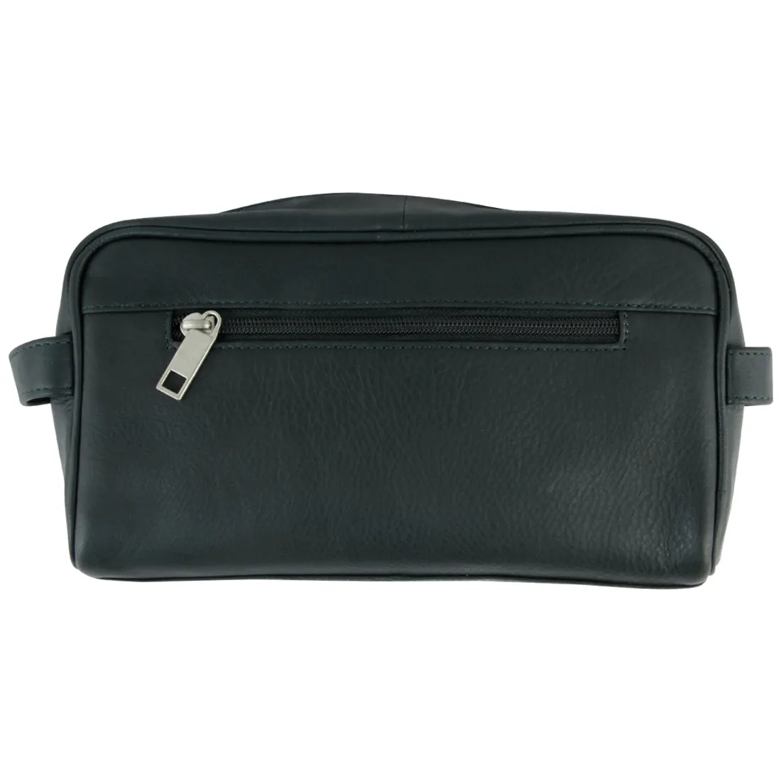 Ted Black Leather Wash Bag for Men and Women