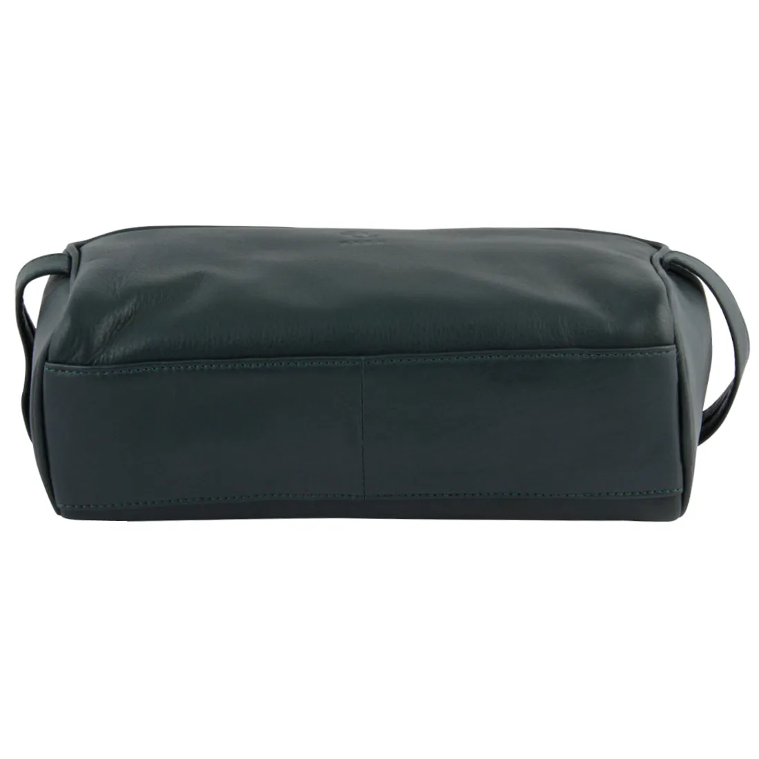 Ted Black Leather Wash Bag for Men and Women