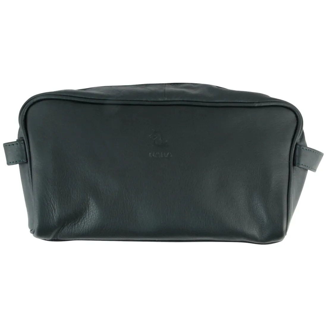 Ted Black Leather Wash Bag for Men and Women