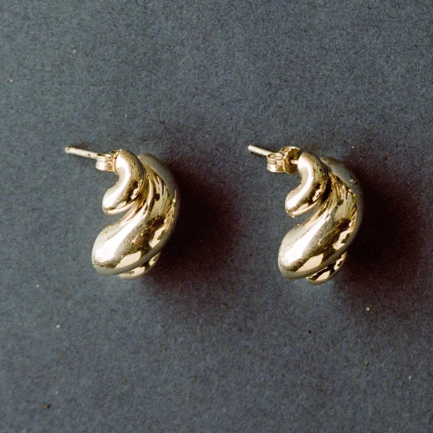 'Terzo' Earrings in Gold