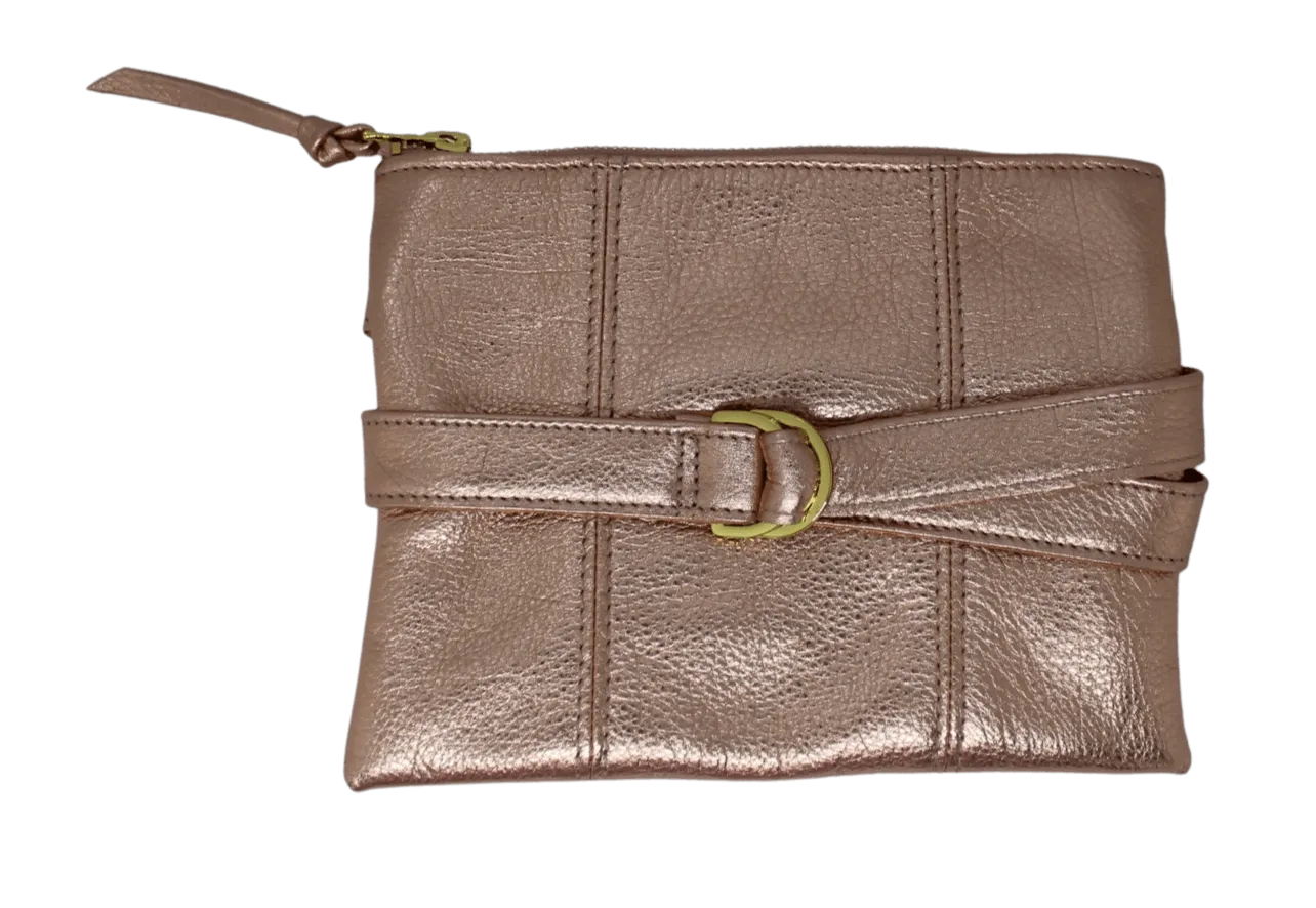 The Clutch   Belt Bag | Metallic Rose Gold