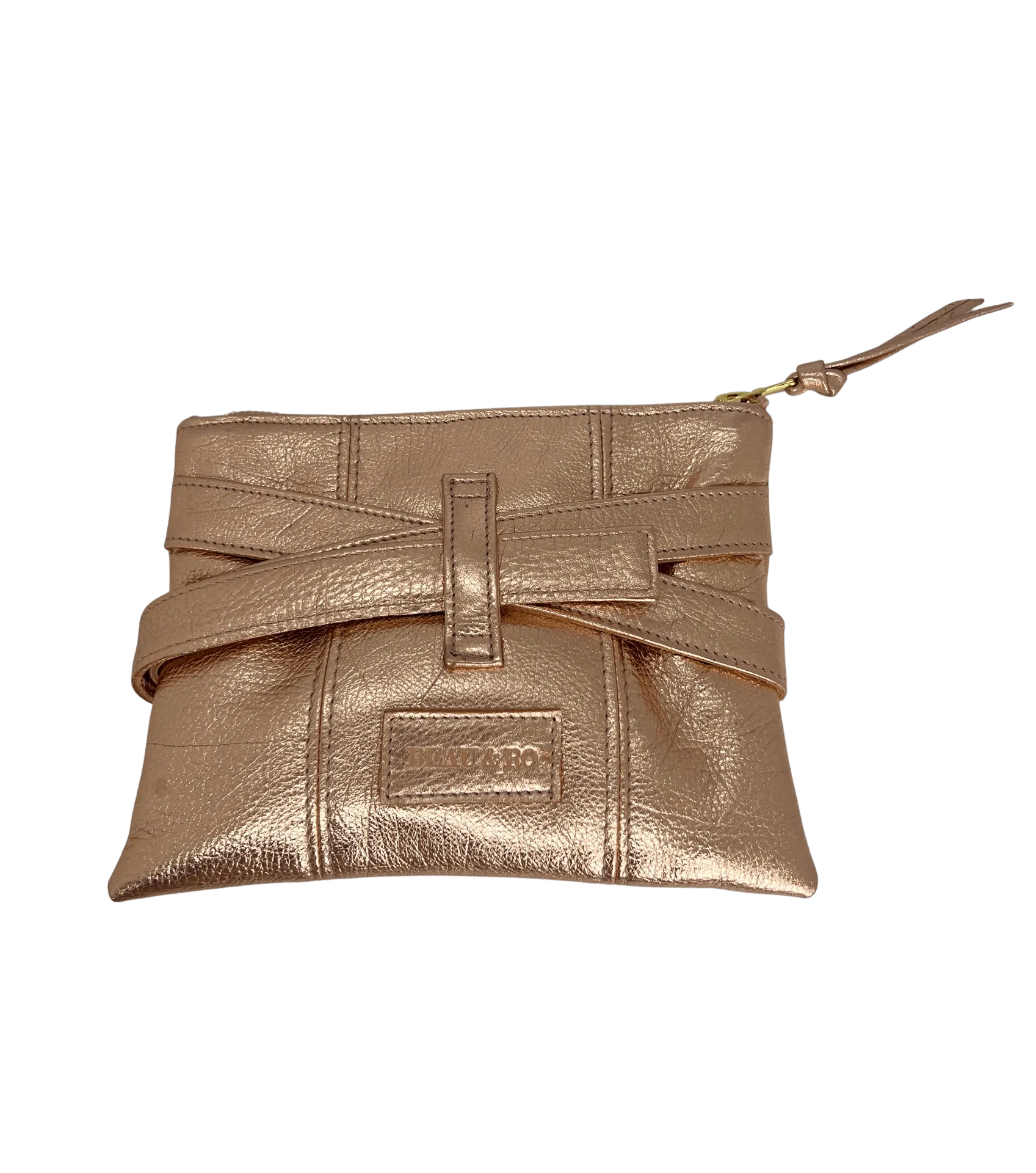 The Clutch   Belt Bag | Metallic Rose Gold