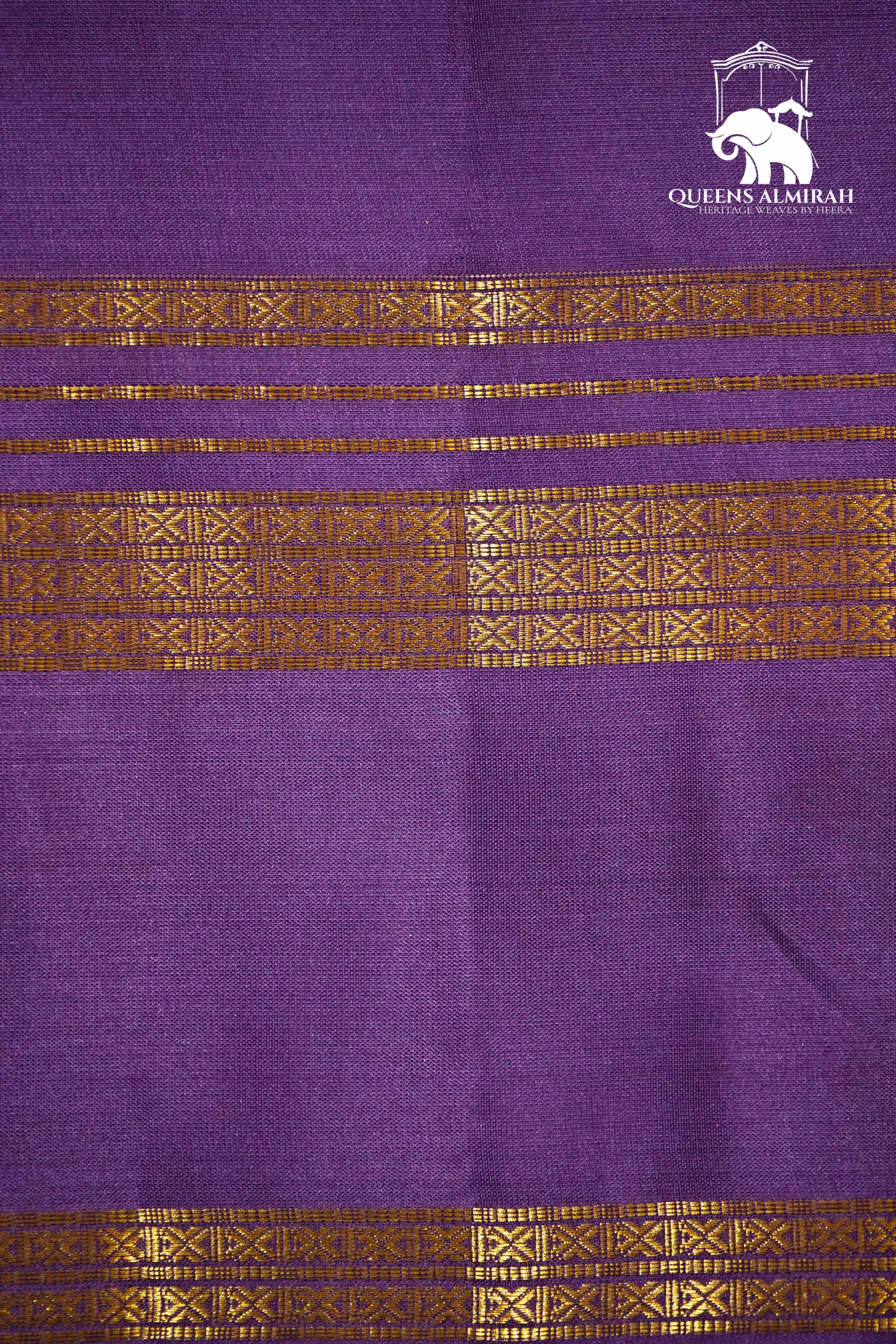 THISTLE PURPLE WITH WOVEN BORDER KANCHIVARAM SILK SAREE